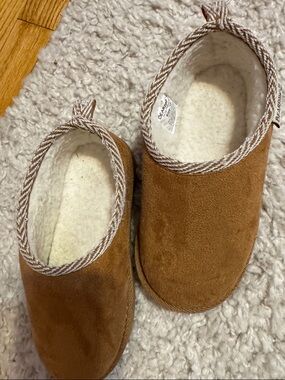 BearPaw Kids Chestnut Slip-On Sherpa-Lined Slippers